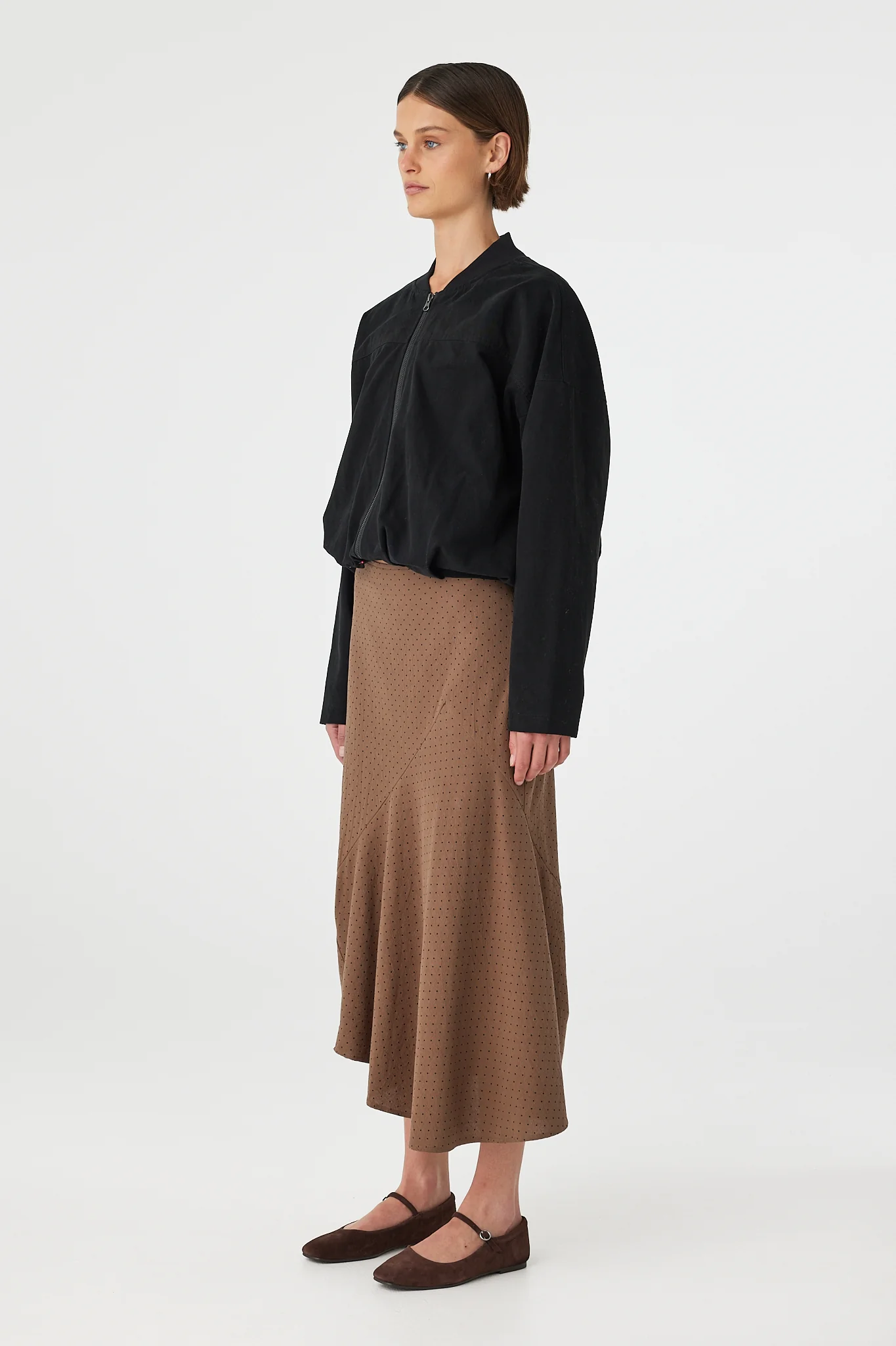 Alessia Skirt - Choc Polka Dot - Image 3