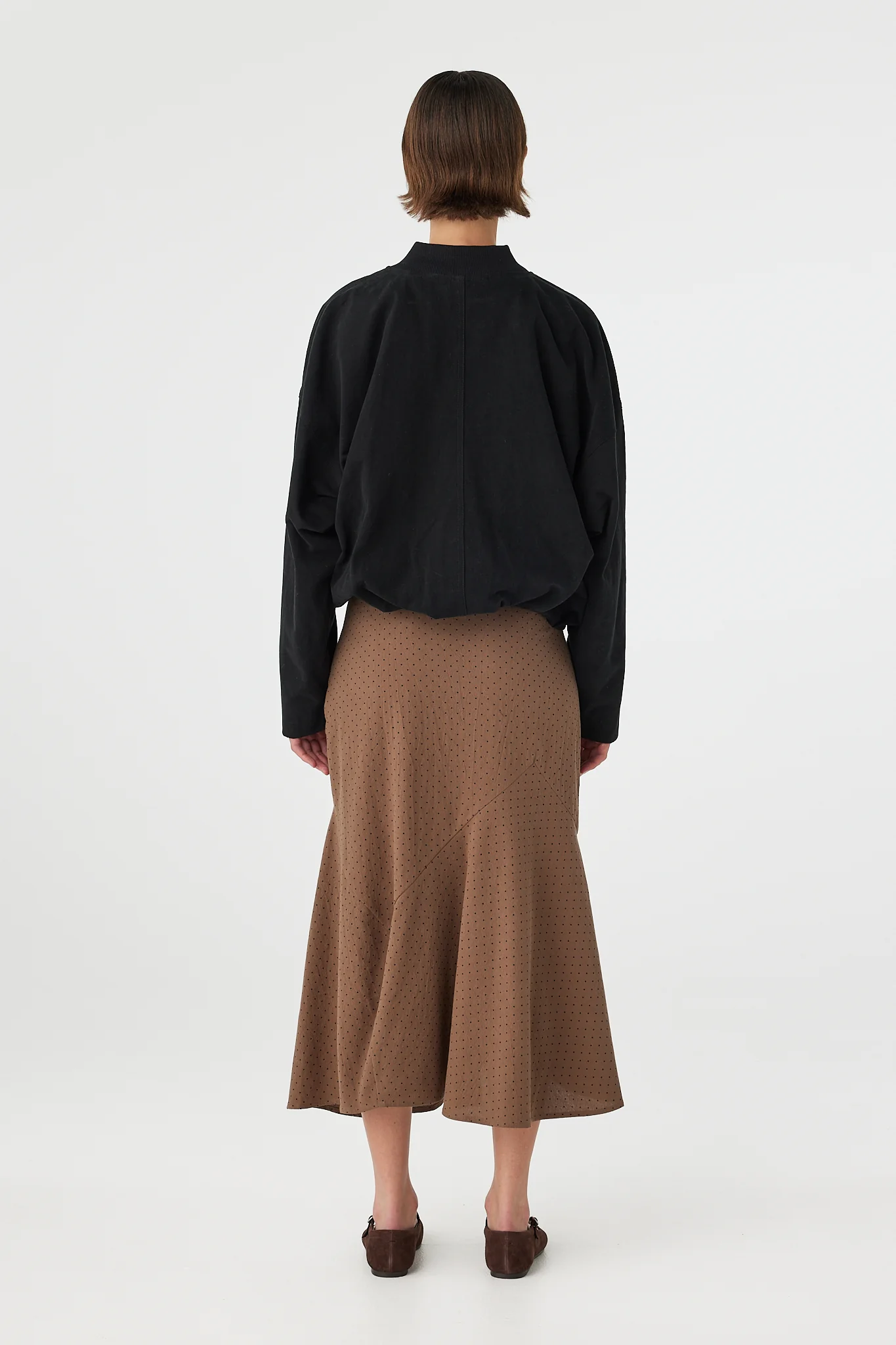 Alessia Skirt - Choc Polka Dot - Image 4
