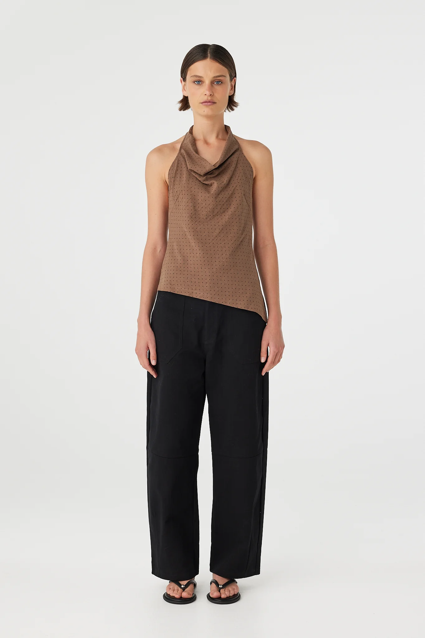 Alessia Top - Choc Polka Dot