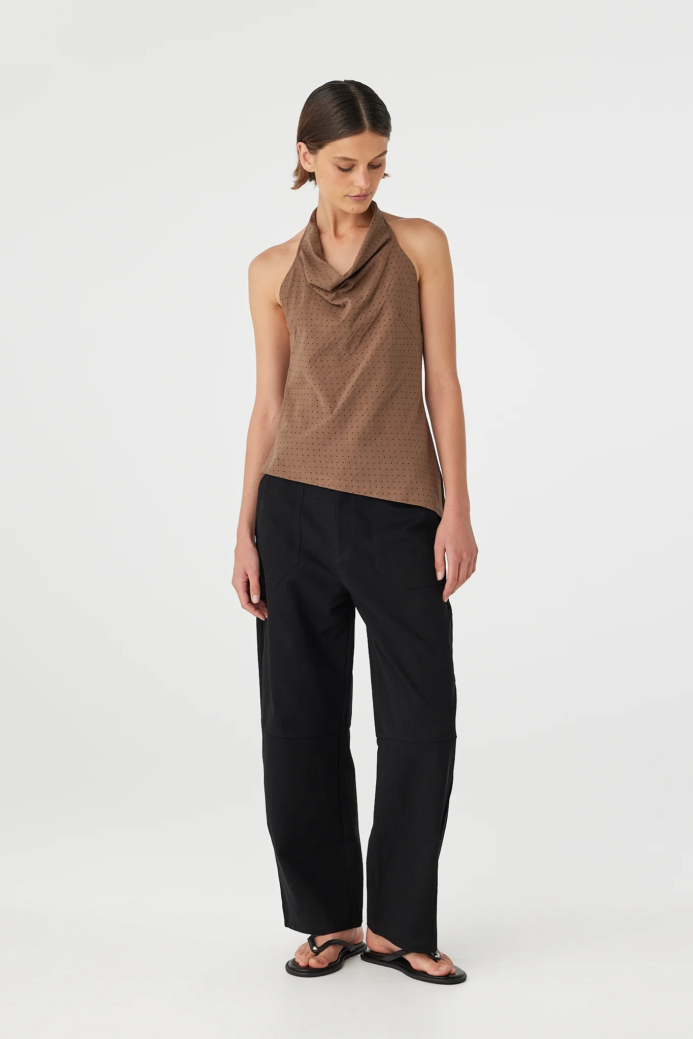 Alessia Top - Choc Polka Dot - Image 2