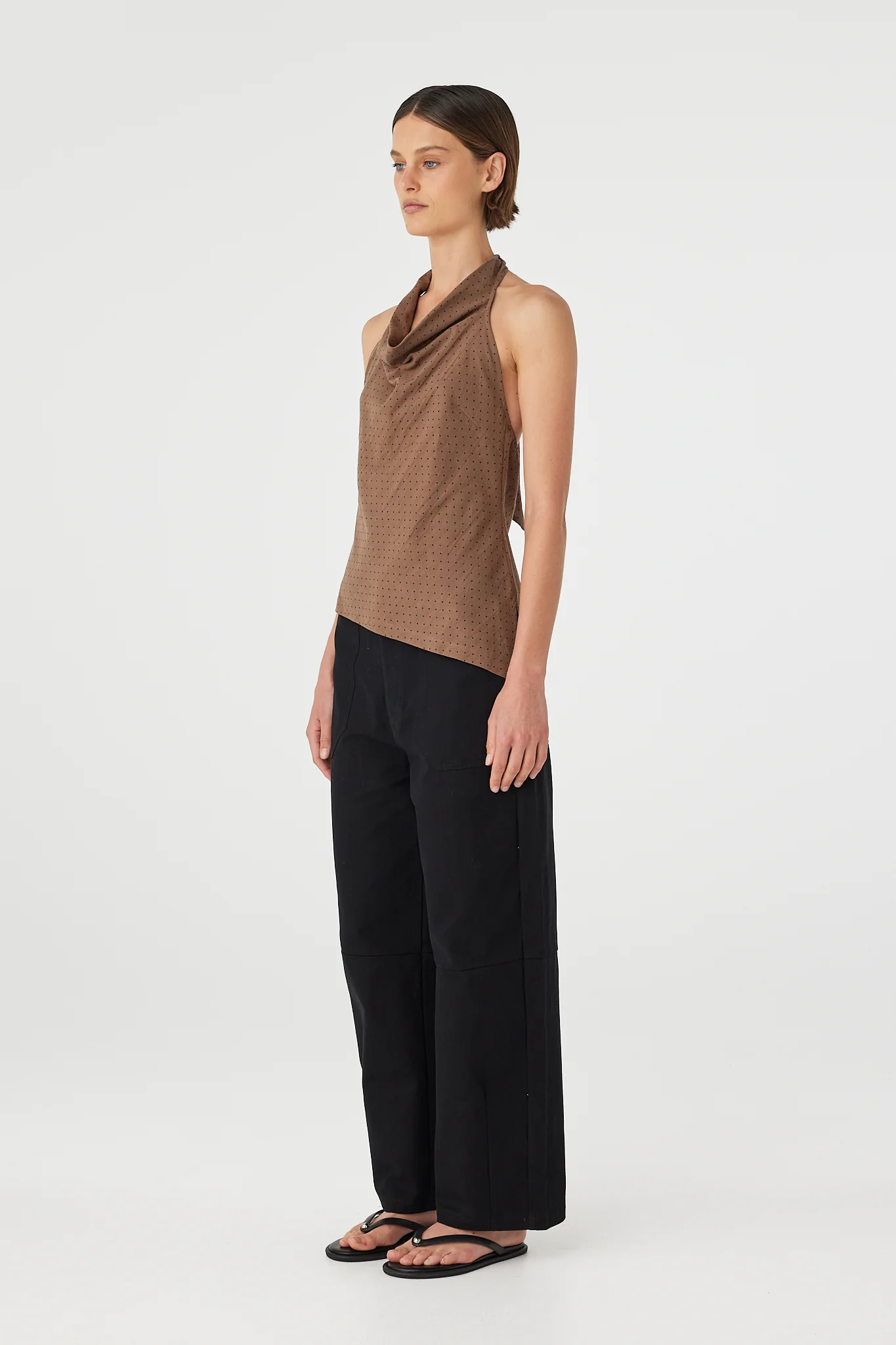 Alessia Top - Choc Polka Dot - Image 4