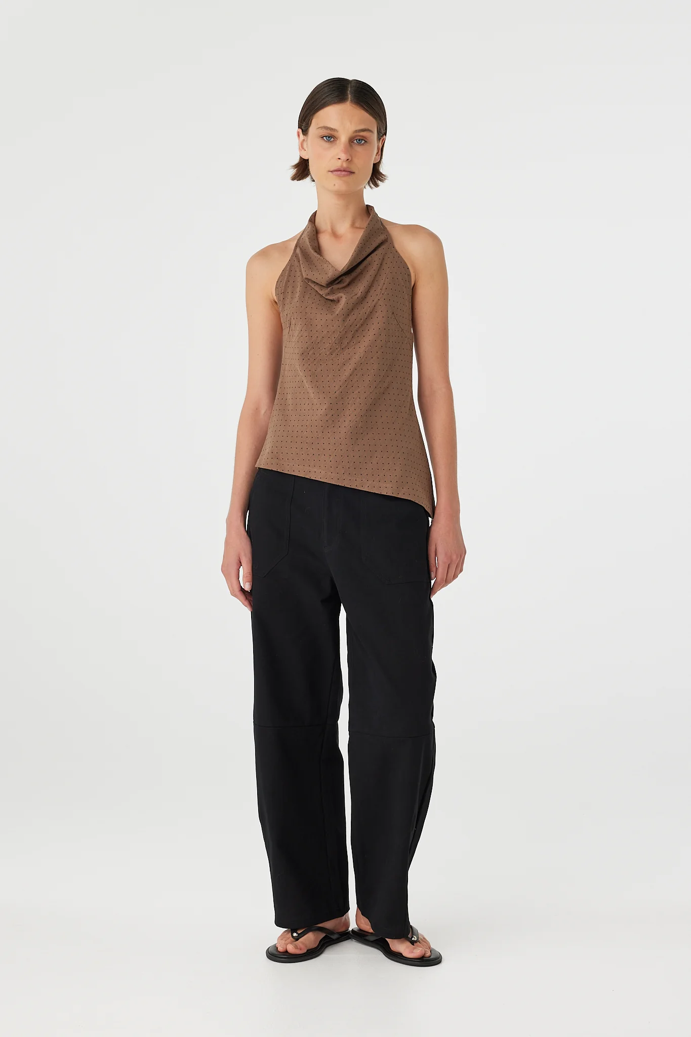 Alessia Top - Choc Polka Dot - Image 5