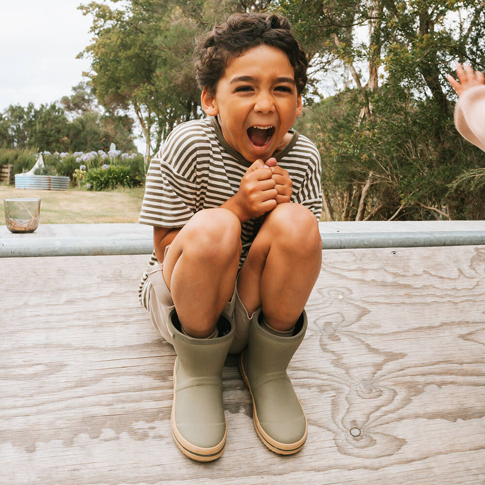 Andie Kids Gumboot - Khaki - Image 5