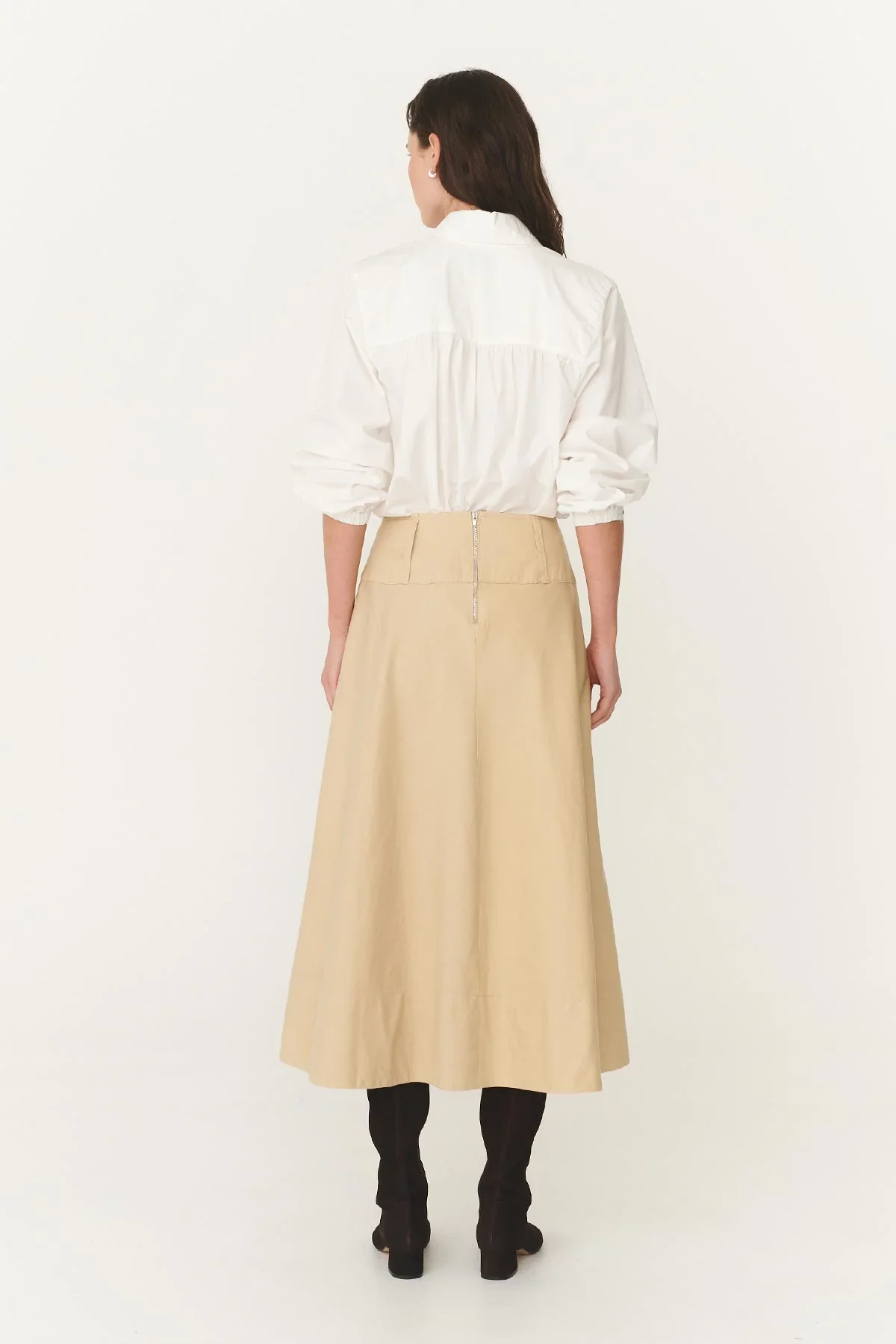 Anouk Midi Skirt - Khaki - Image 5