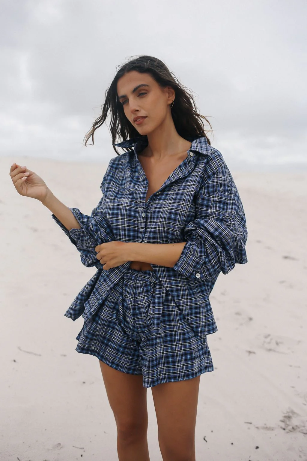 Ava Short - Navy Plaid - Image 4