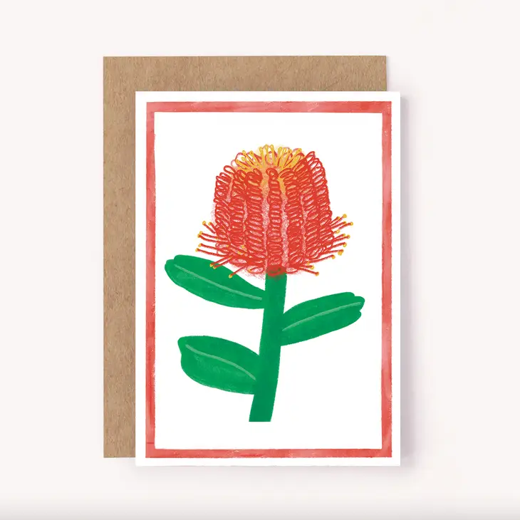 Banksia Australian Wildflower Card