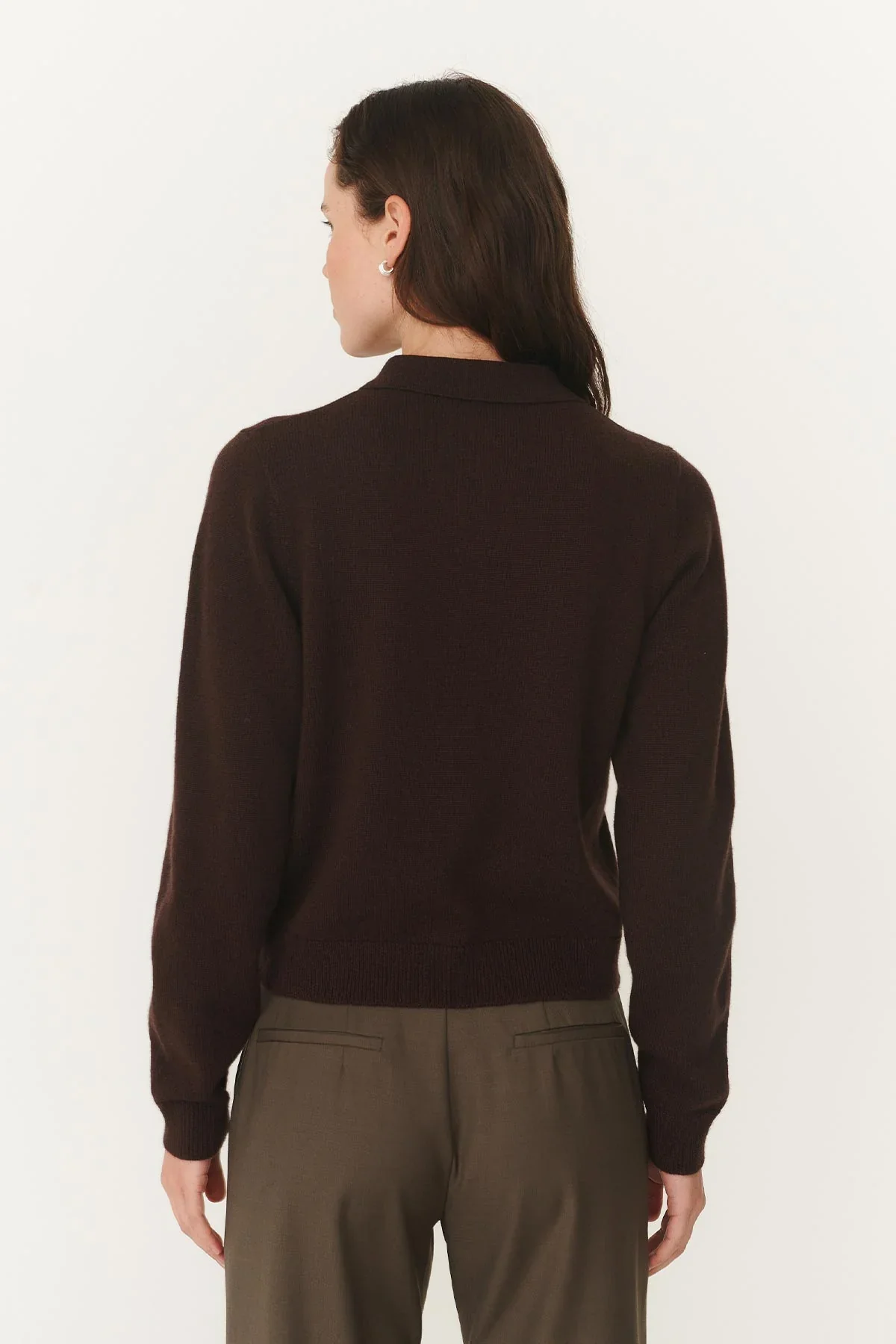 Celia Merino Knit Cardigan - Dark Cocao - Image 4