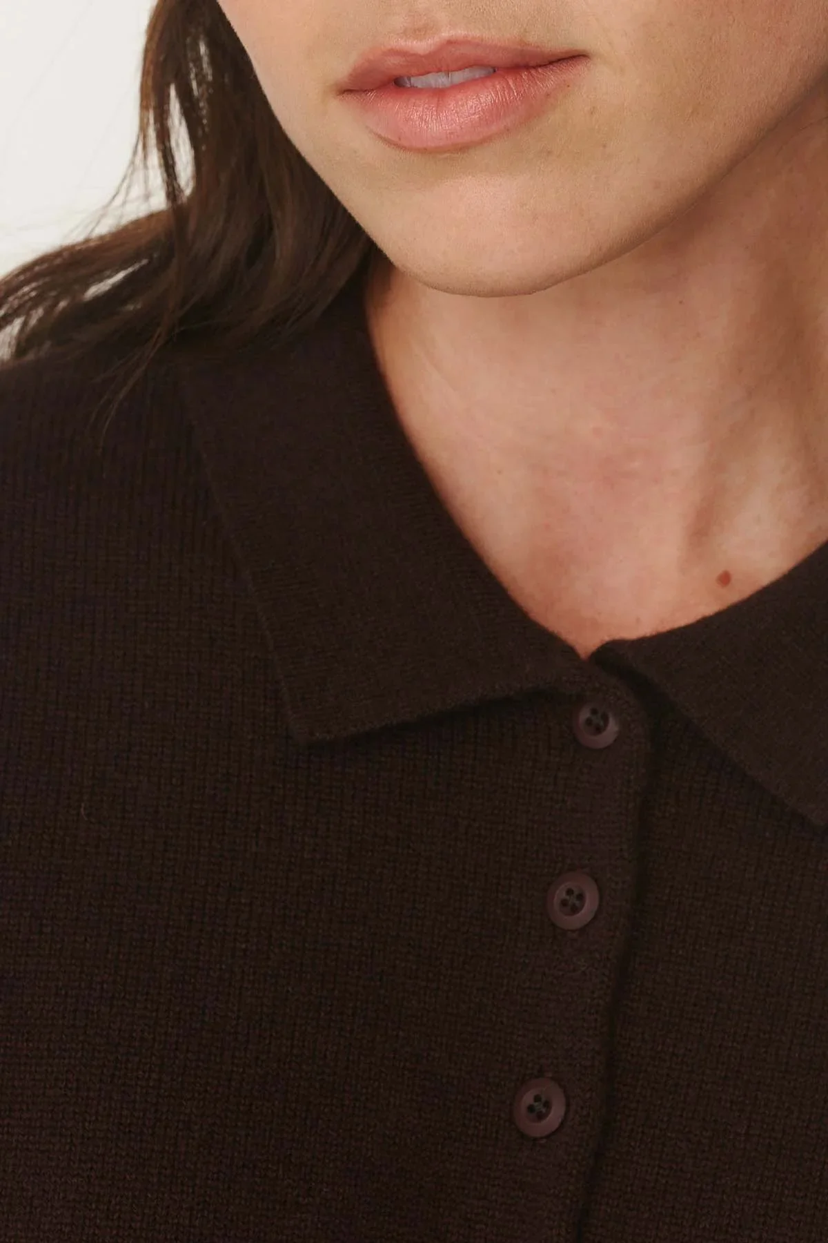 Celia Merino Knit Cardigan - Dark Cocao - Image 5