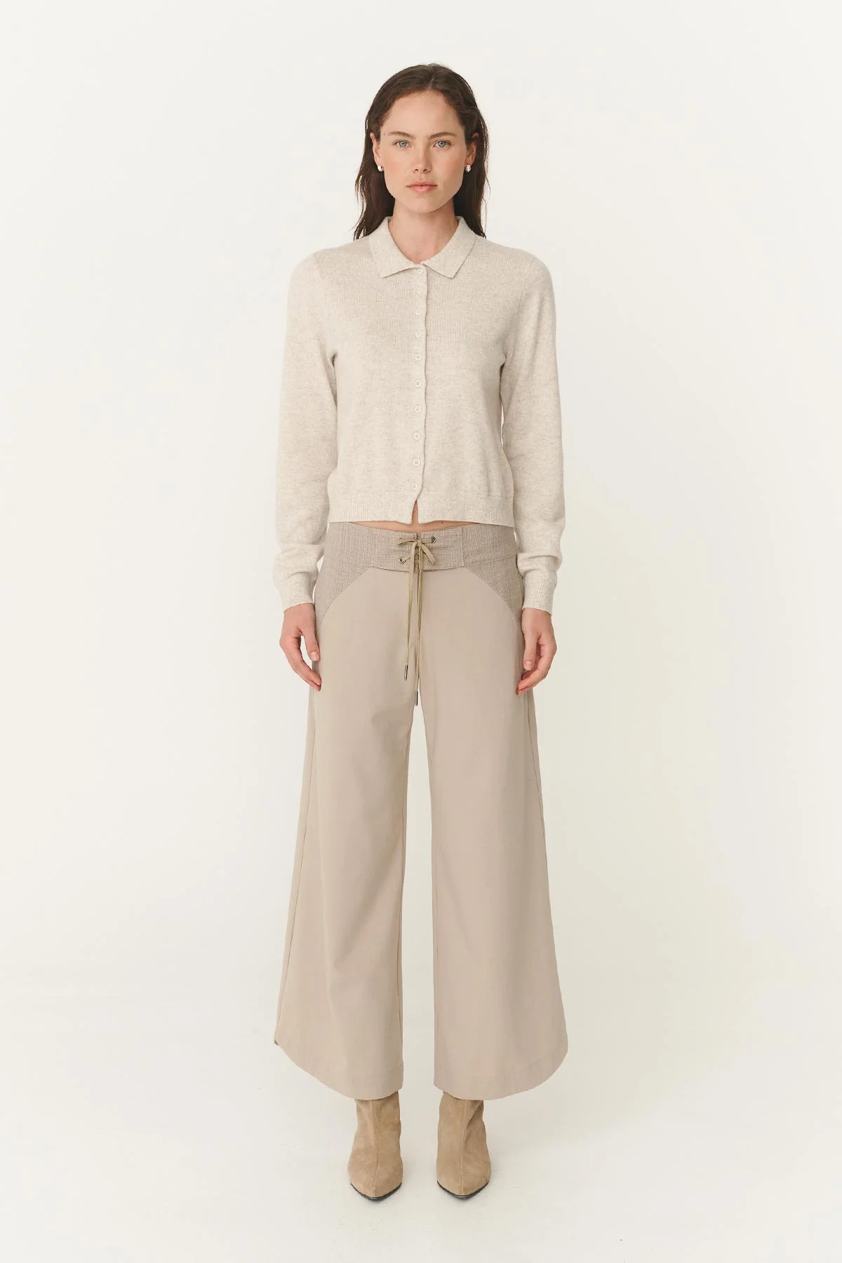 Celia Merino Knit Cardigan - Oat Marle - Image 5