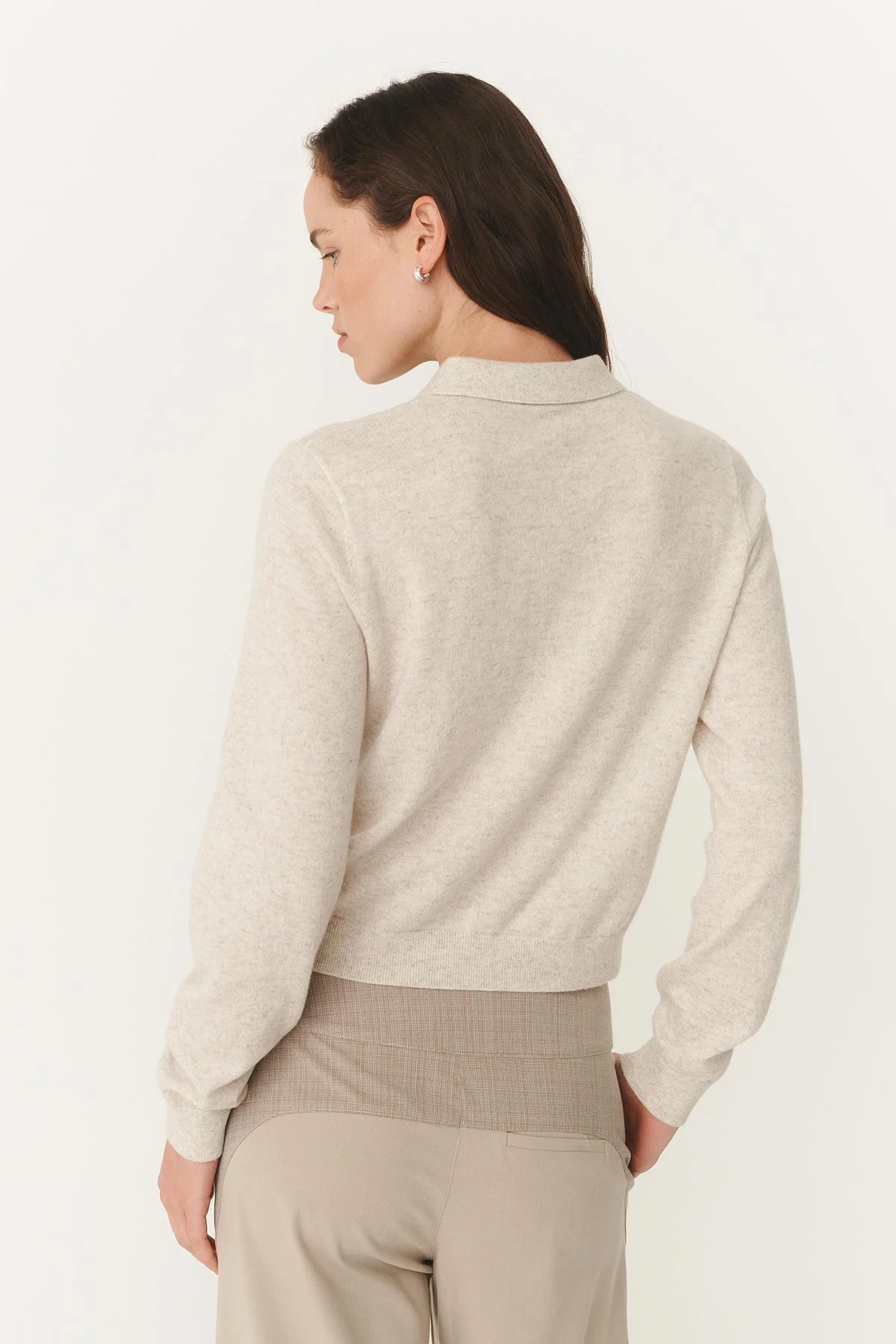 Celia Merino Knit Cardigan - Oat Marle - Image 6