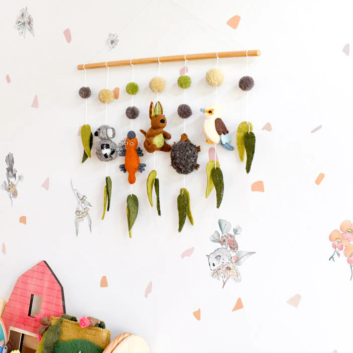 Nursery Cot Mobile Hanging - Australian Animals