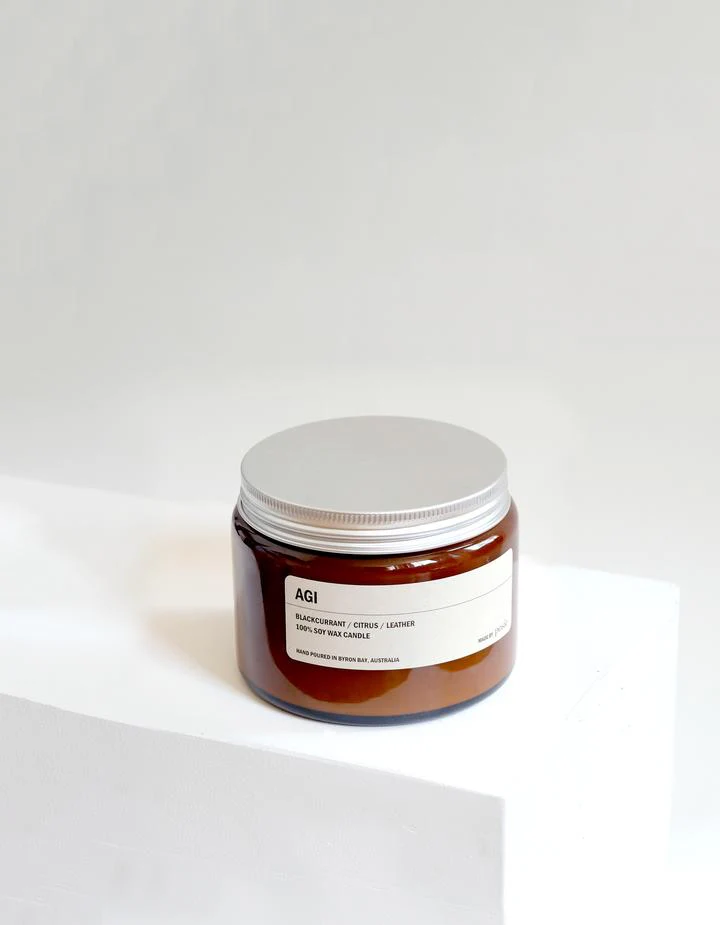 AGI : Blackcurrant / Citrus / Leather - Amber Candle - Image 2