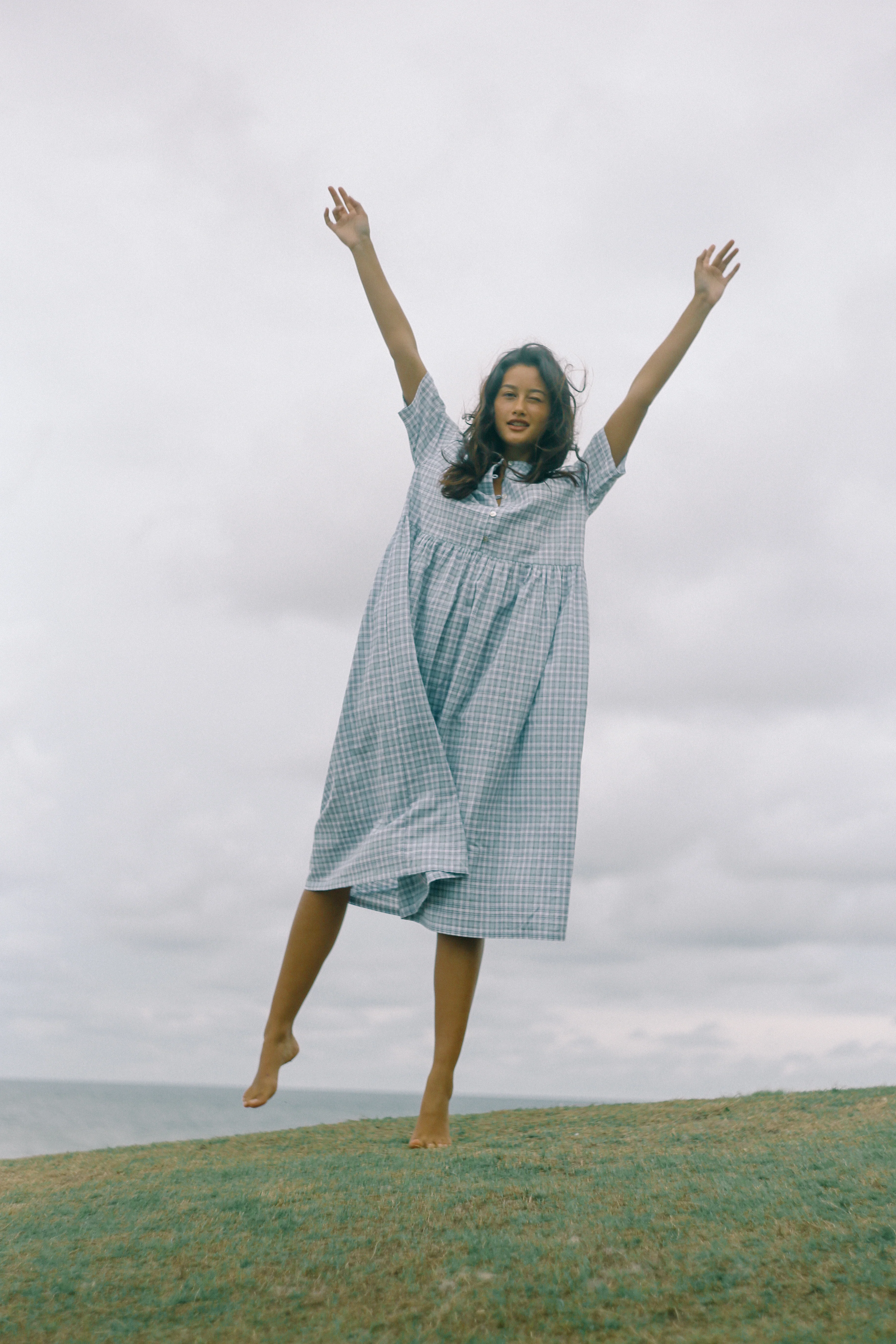 Darcey Midi - Cloud Plaid