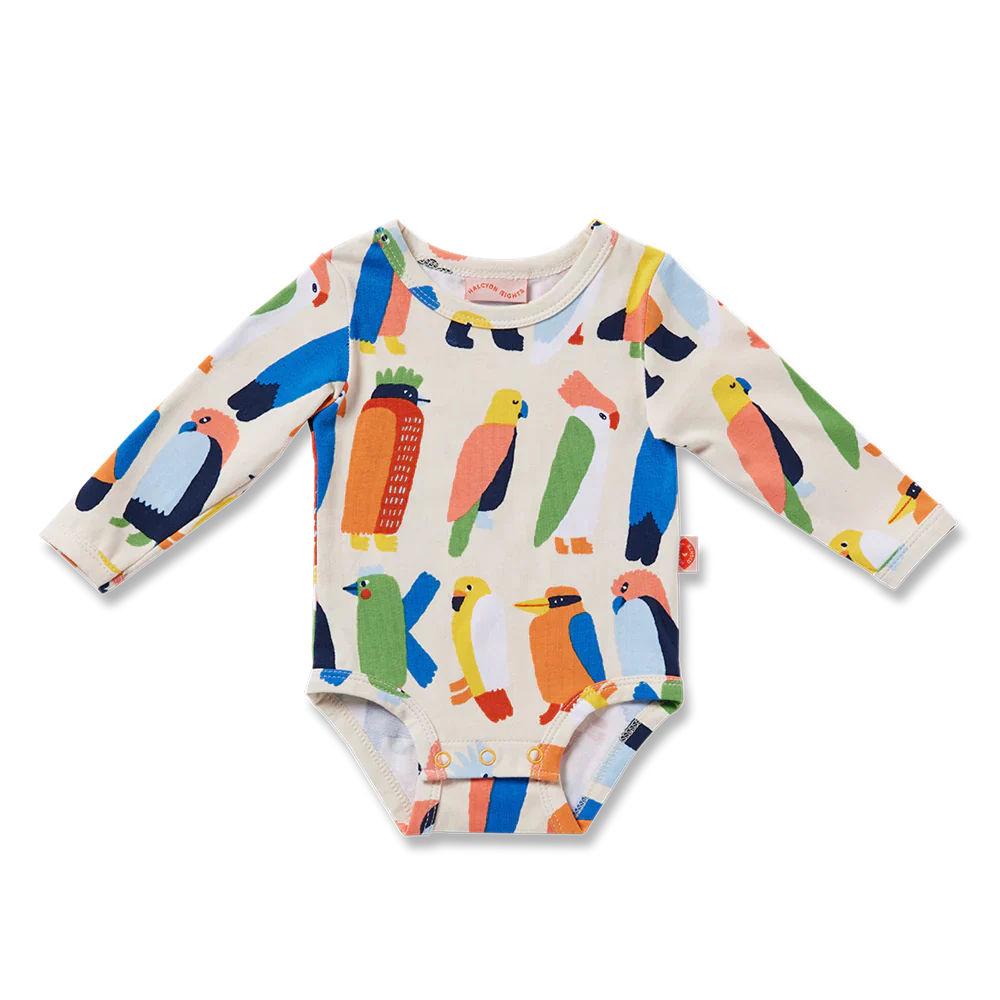 Flamin' Galahs Long Sleeve Bodysuit