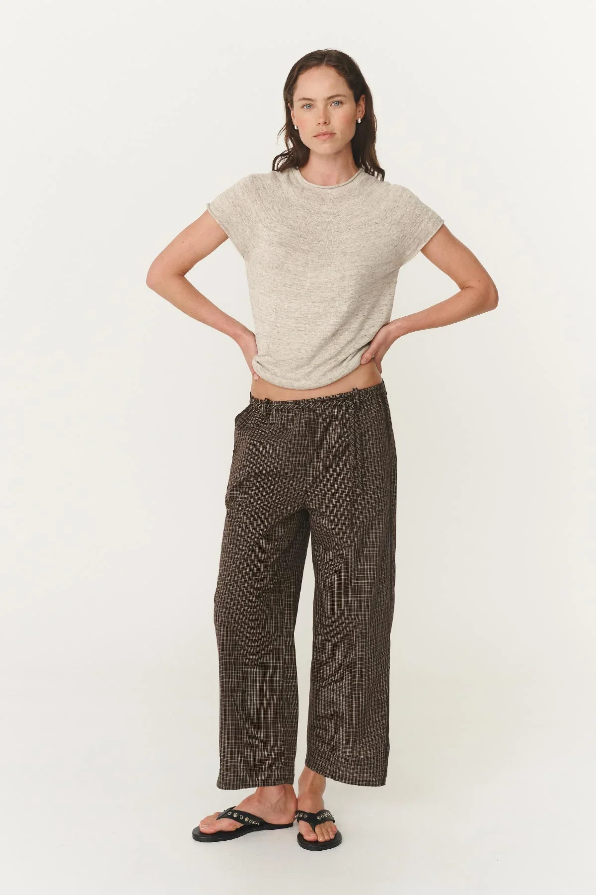 Gabe Lounge Pants - Cacao Check - Image 3