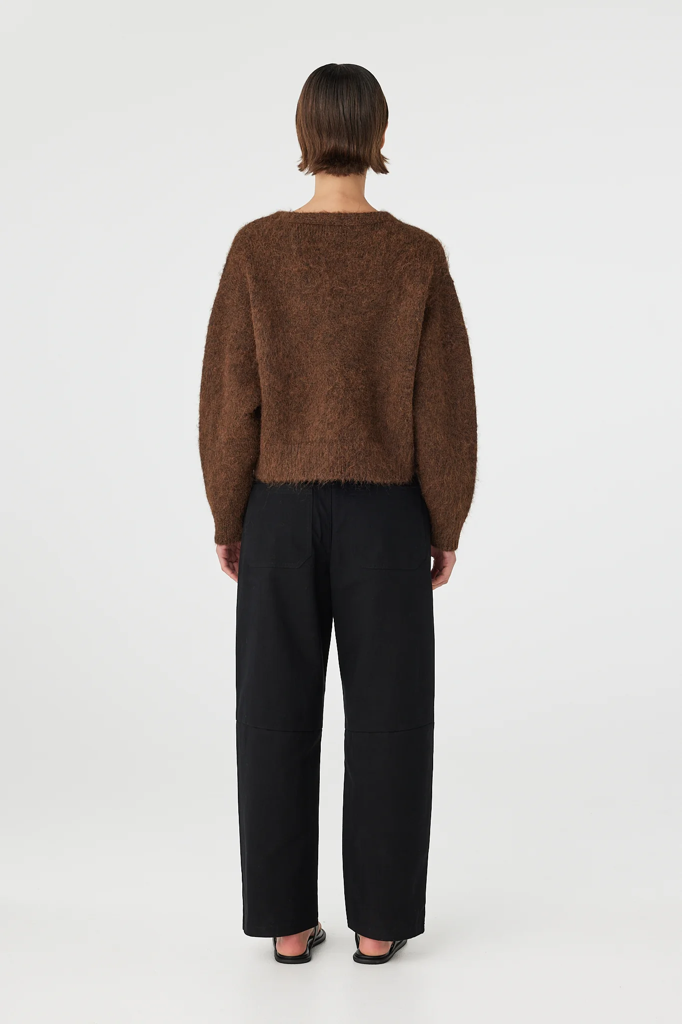 Liora Fluffy Cardigan - Espresso - Image 6