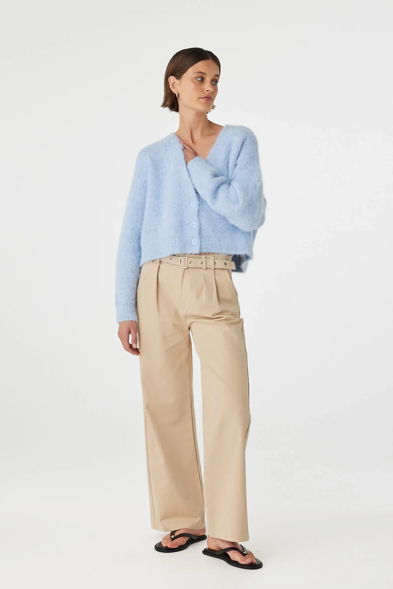 Liora Fluffy Cardigan - Sky - Image 5