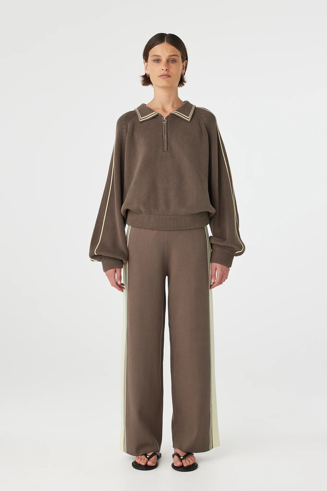 Nella Zip Sweater - Pavement and Butter - Image 3