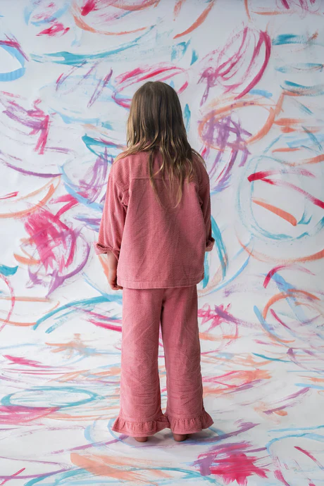 Organic Cord Shirt Jacket - Sorbet - Image 3