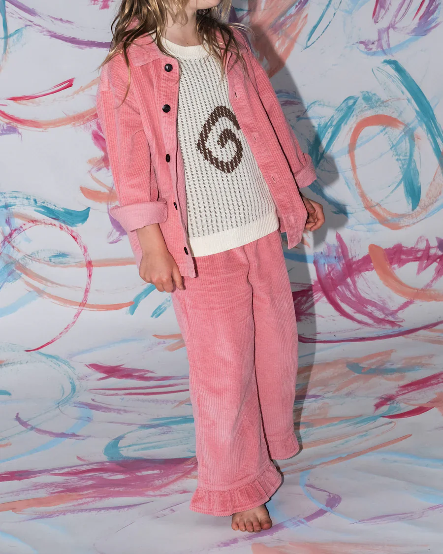 Organic Cord Shirt Jacket - Sorbet - Image 5