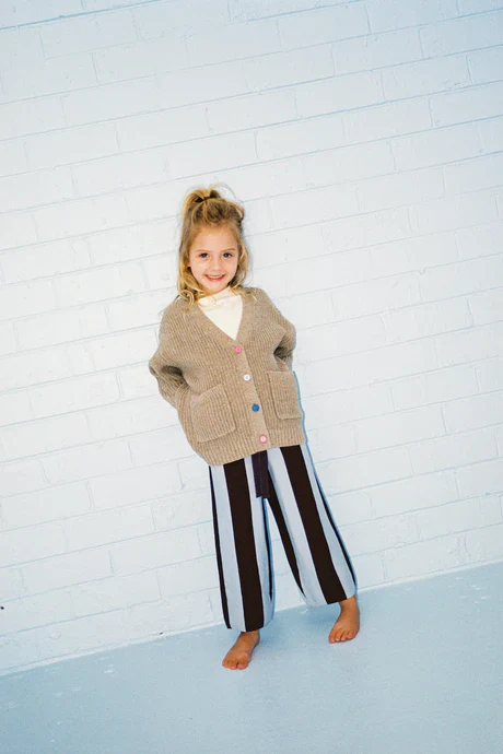 Organic Speckle Knit Cardigan - Oatmilk - Image 3