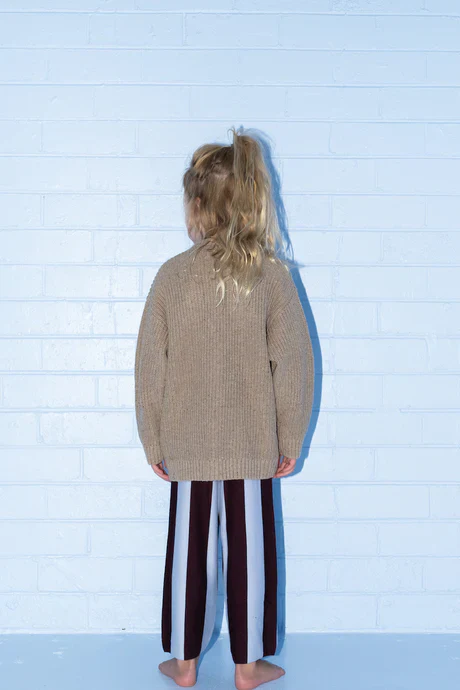 Organic Speckle Knit Cardigan - Oatmilk - Image 4