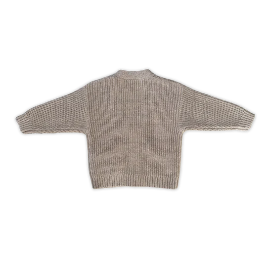 Organic Speckle Knit Cardigan - Oatmilk - Image 5
