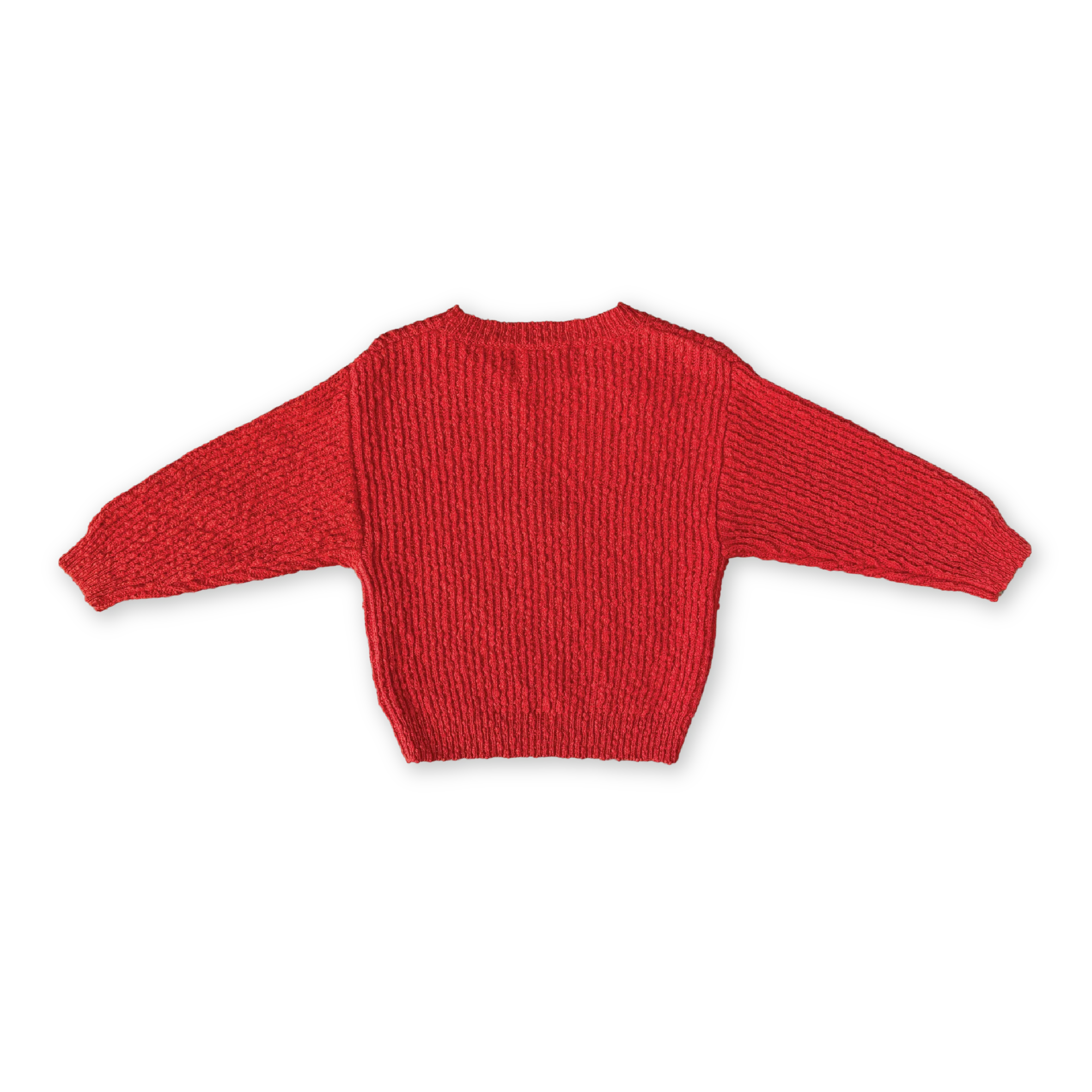 Organic Textured Knit Pull Over - Sauce - Image 3