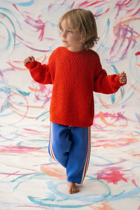 Organic Textured Knit Pull Over - Sauce - Image 5