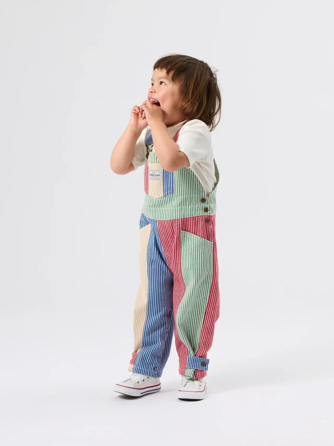 Patchwork Stripe Blake Overalls - Image 3