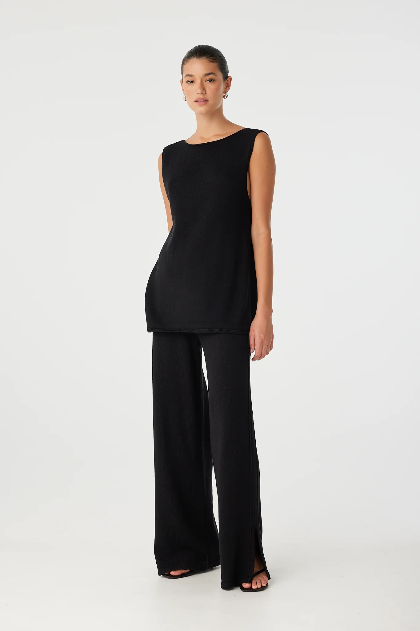 Poppy Longline Top - Black - Image 9