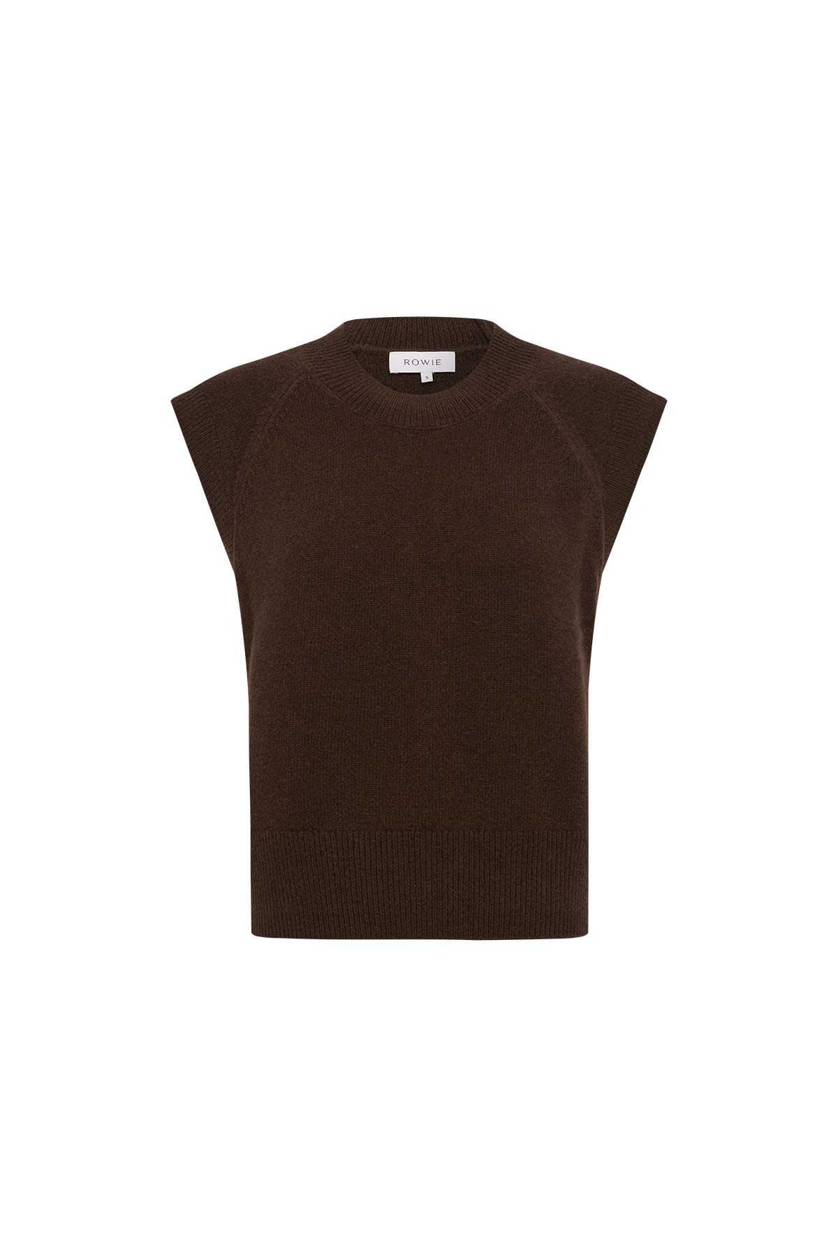 Quinn Merino Knit Vest - Dark Cocoa