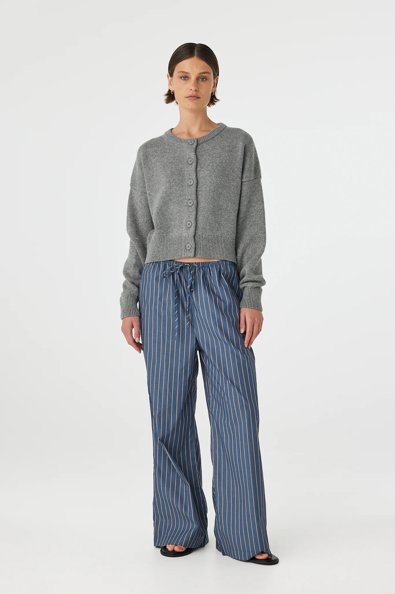Rae Pants - Muted Blue Stripe - Image 5