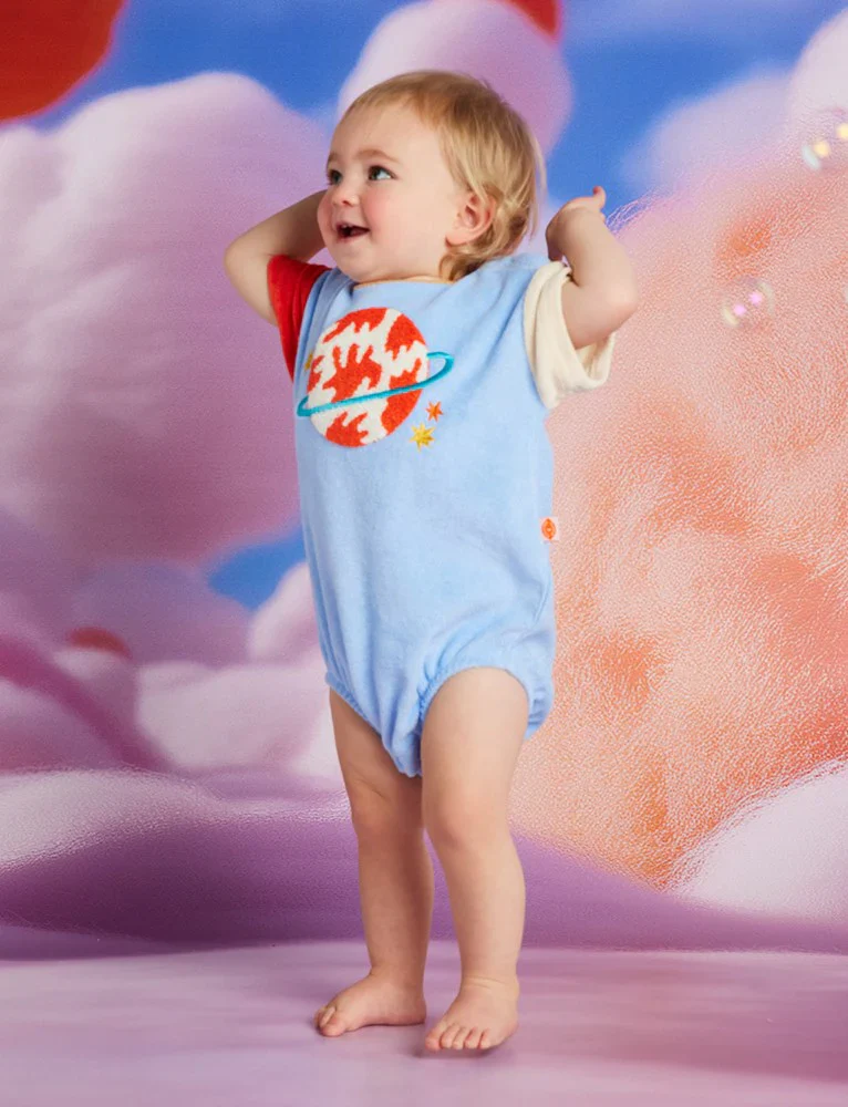 See You In Space Terry Short Sleeve Bodysuit - Image 3