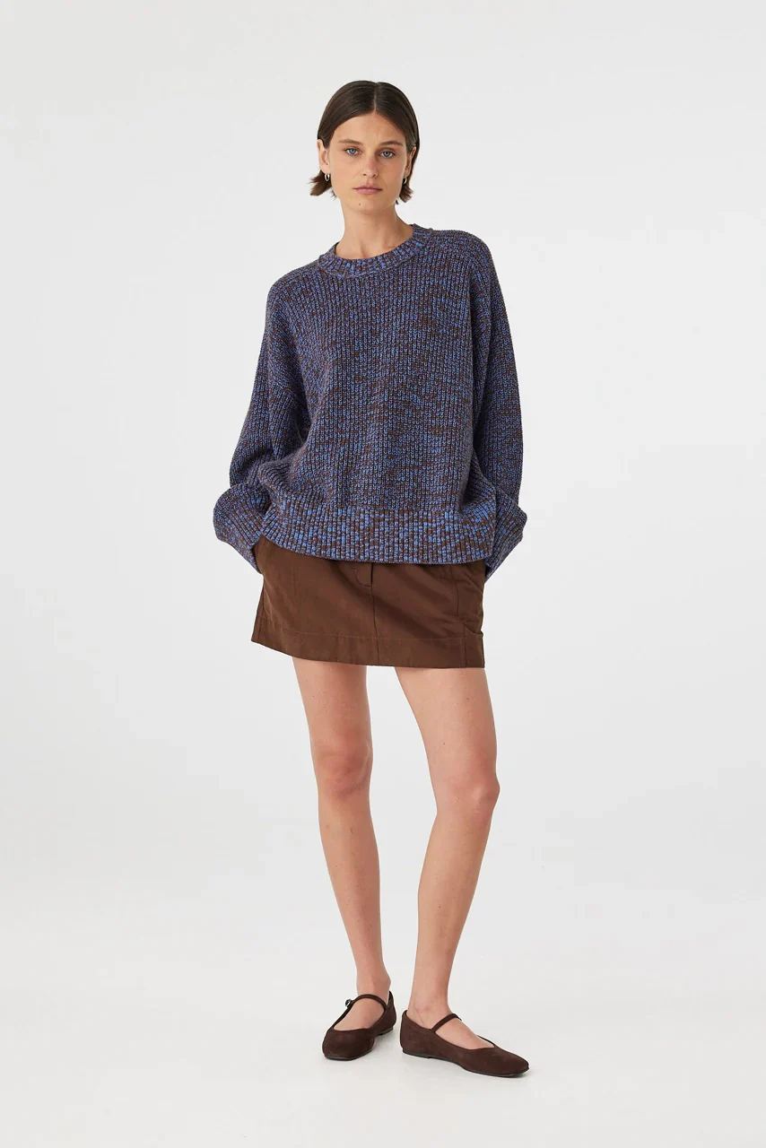 Solene Sweater - Chocolate and Royal Multi - Image 5