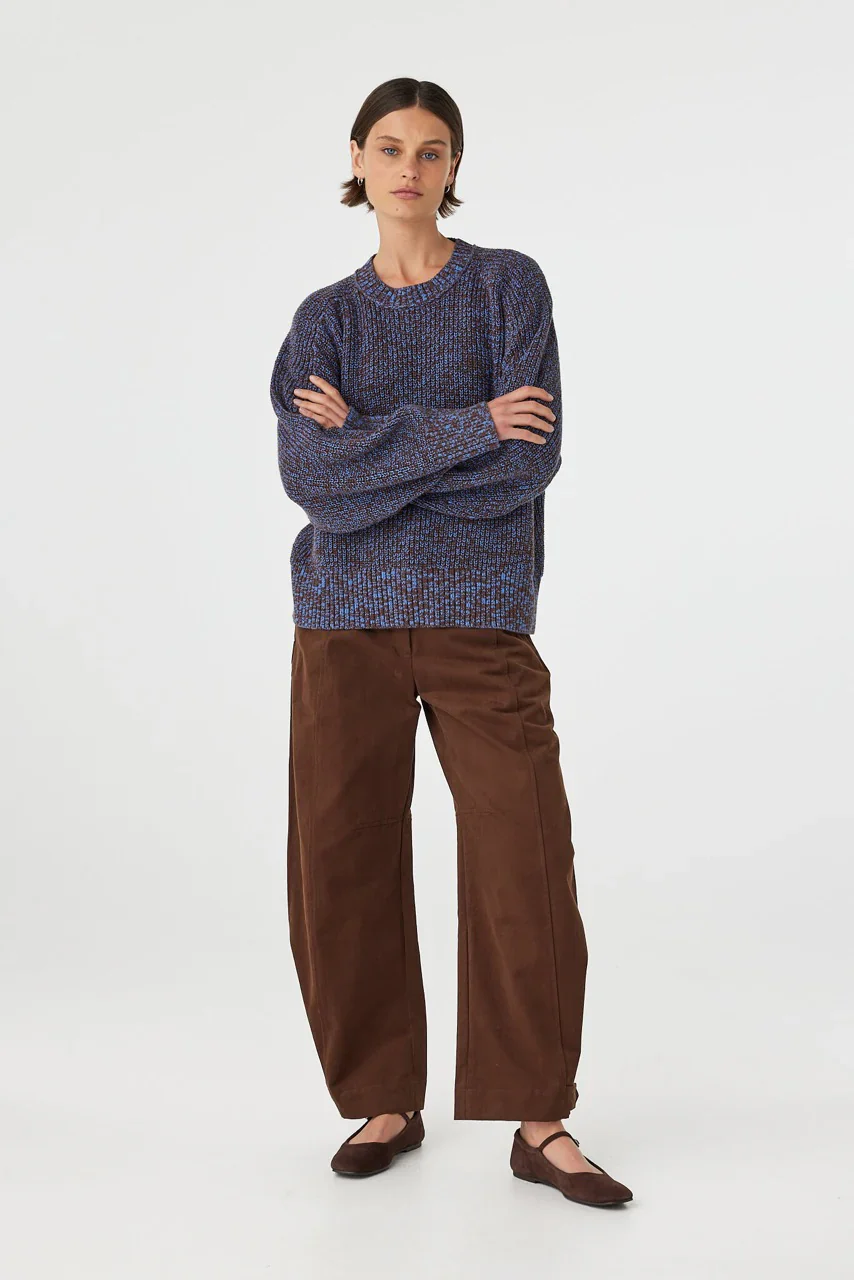 Solene Sweater - Chocolate and Royal Multi - Image 7
