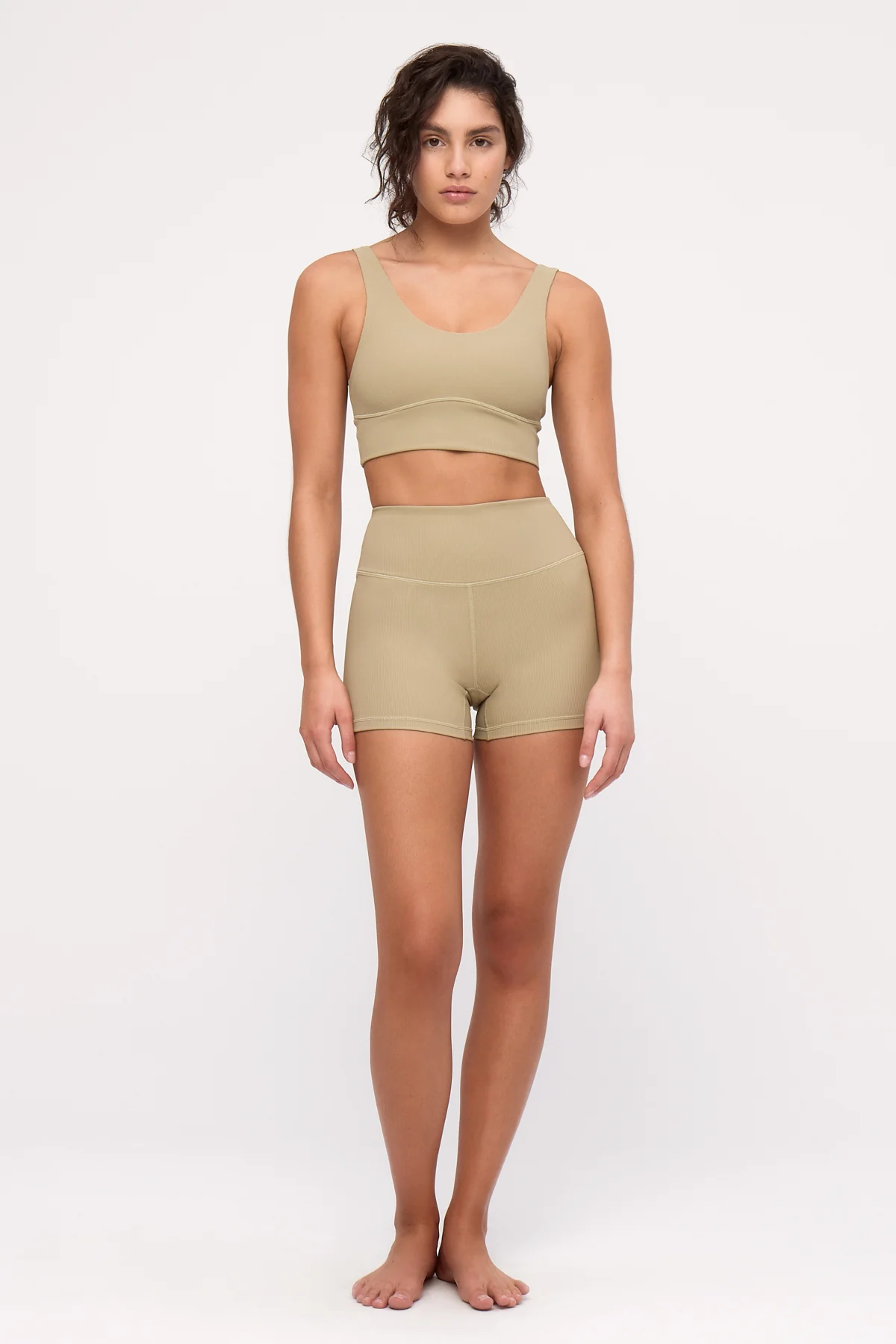 Stripe Rib 4 Inch Bike Short - Olive - Image 7