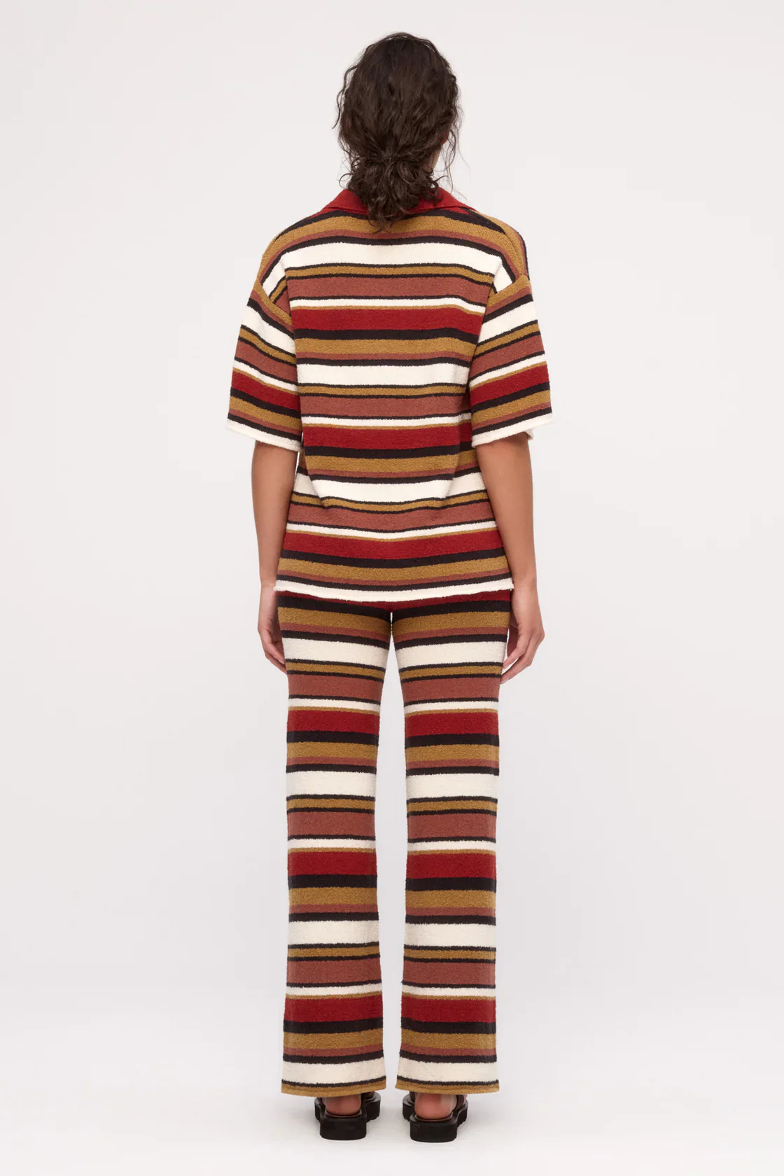 Textured Knit Pant - Earth Stripe - Image 6
