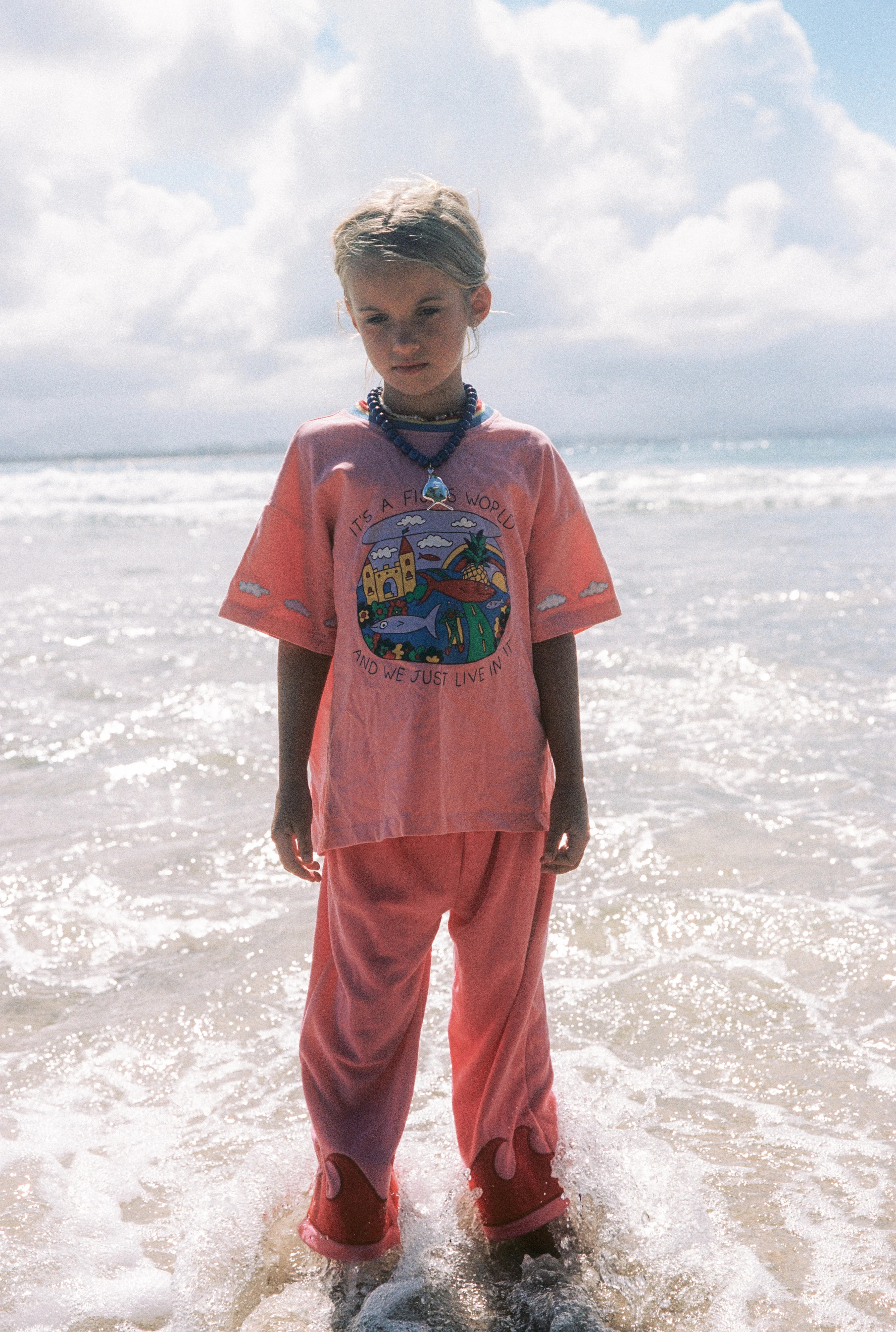 Wave Terry Pants - Coral Crush - Image 3