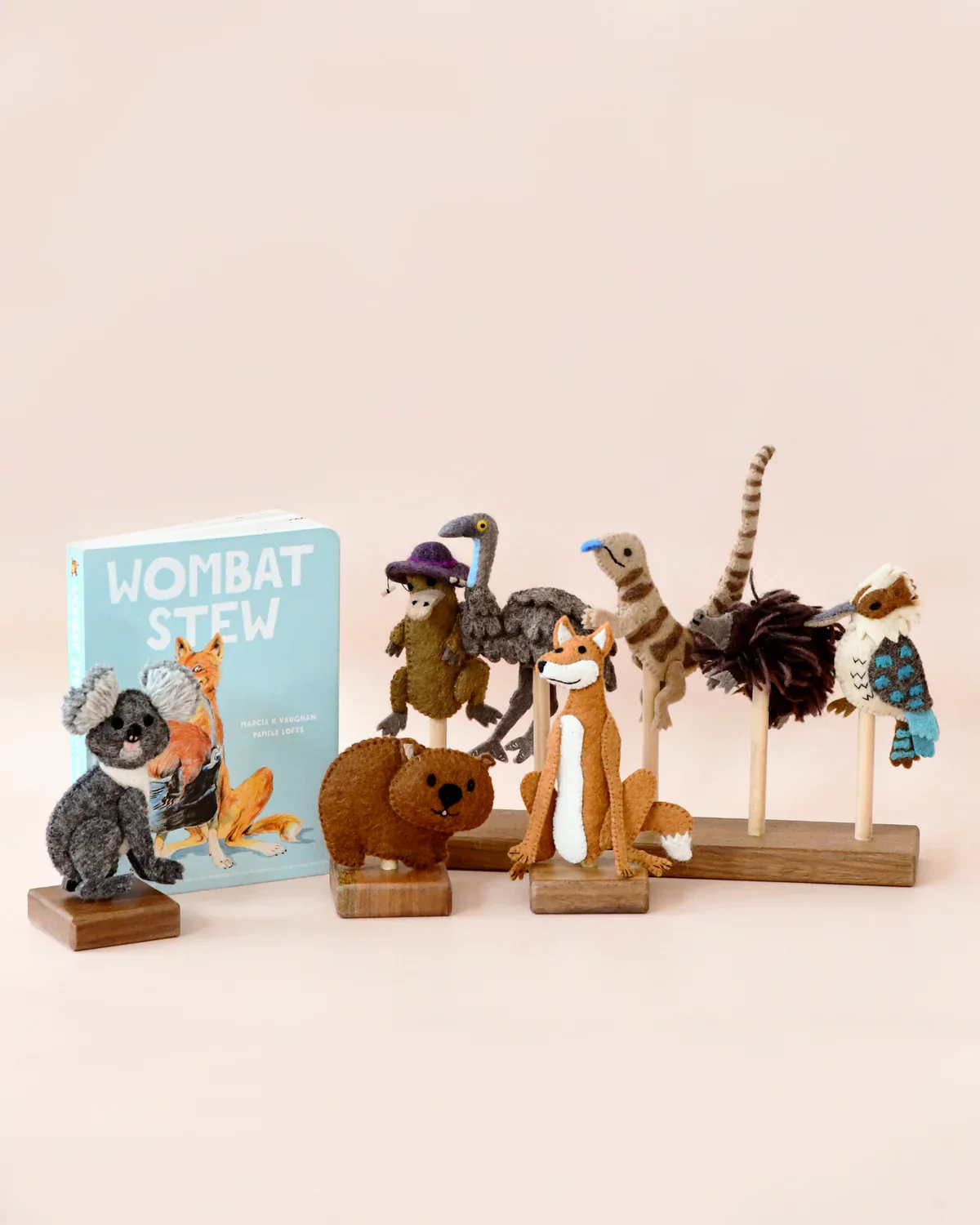 Wombat Stew Finger Puppets Set