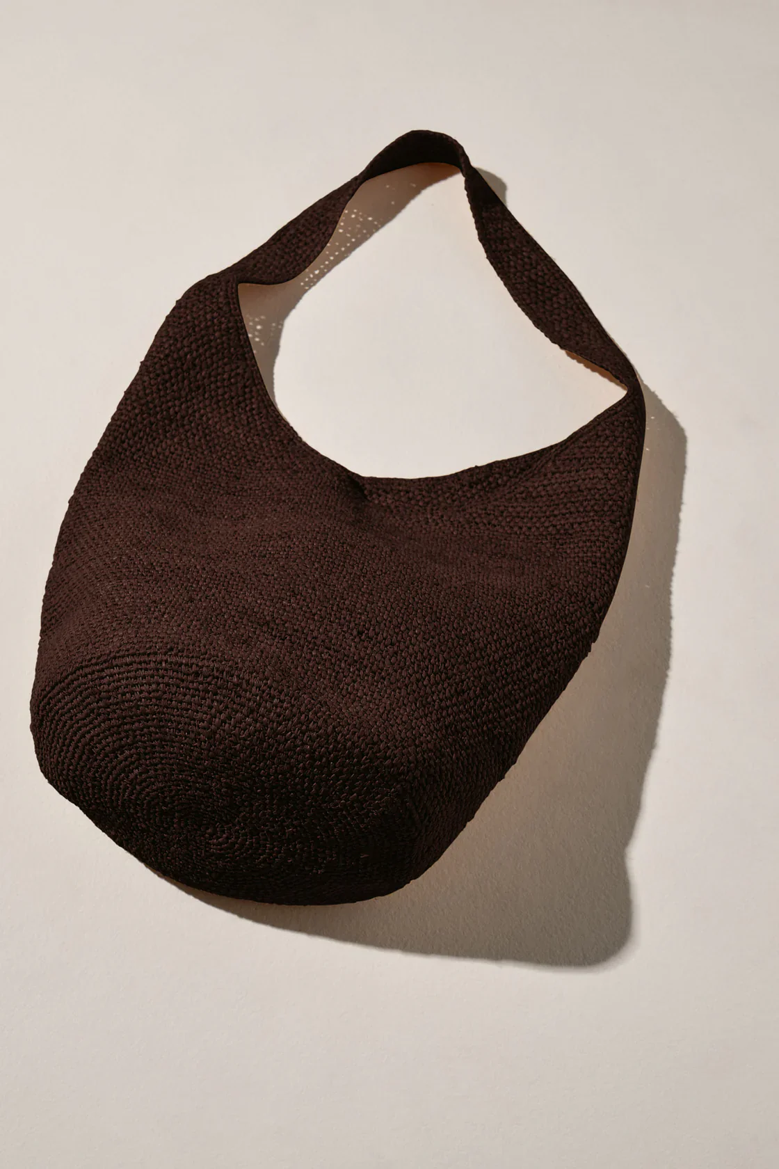 Raffia Bucket Bag - Walnut - Image 3